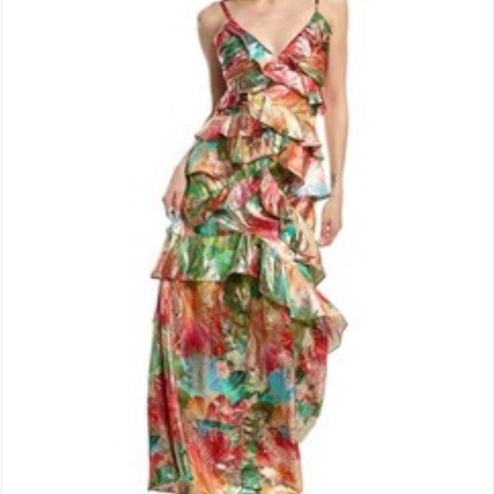 Ramy Brook
Harlen Ruffled Tiered Gown -Floral Multicolor Ruffle Maxi Dress